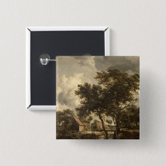 Das Watermill, c.1660 Button (Vorne & Hinten)