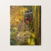 Das Wayside Gristmill in Herbstfarben Puzzle (Vertikal)