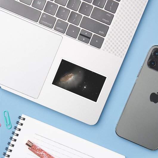 Das Wayward Interstellar Objekt Oumuamua. Aufkleber (Laptop mit iPhone)