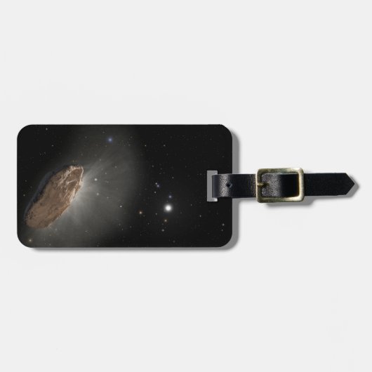 Das Wayward Interstellar Objekt Oumuamua. Gepäckanhänger (Vorderseite horizontal)