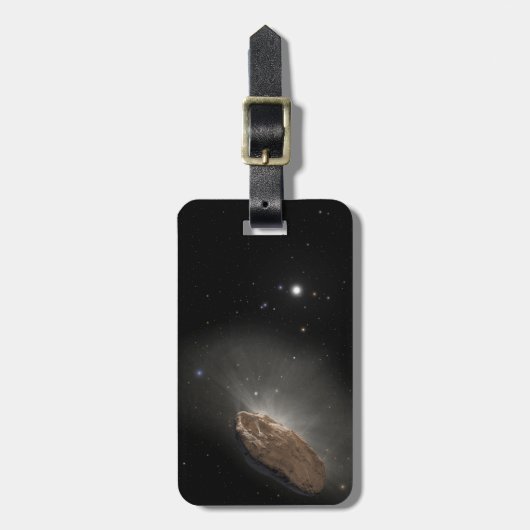 Das Wayward Interstellar Objekt Oumuamua. Gepäckanhänger (Vorderseite vertikal)