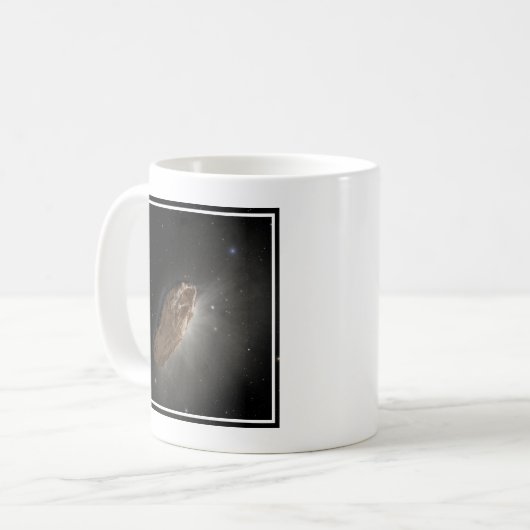 Das Wayward Interstellar Objekt Oumuamua. Kaffeetasse (Vorderseite Links)