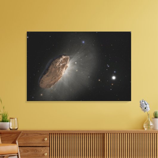 Das Wayward Interstellar Objekt Oumuamua. Leinwanddruck (Insitu (Wohnzimmer))