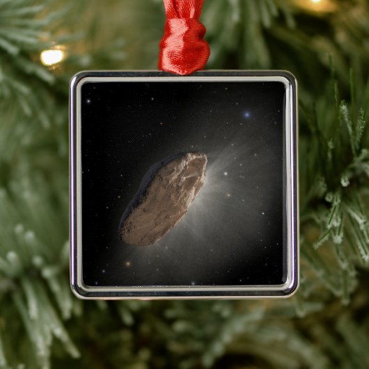 Das Wayward Interstellar Objekt Oumuamua. Ornament Aus Metall (Baum)