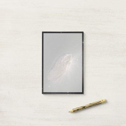 Das Wayward Interstellar Objekt Oumuamua. Post-it Klebezettel (Auf Schreibtisch)