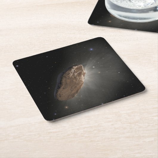 Das Wayward Interstellar Objekt Oumuamua. Rechteckiger Pappuntersetzer (angewinkelt)