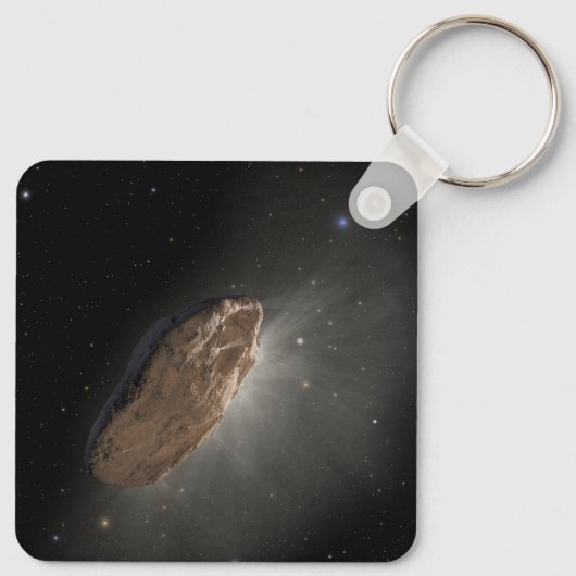 Das Wayward Interstellar Objekt Oumuamua. Schlüsselanhänger (Rückseite)