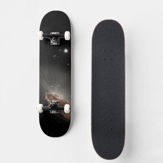 Das Wayward Interstellar Objekt Oumuamua. Skateboard (Vorderseite)