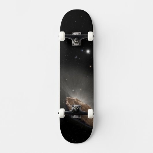 Das Wayward Interstellar Objekt Oumuamua. Skateboard (Vorderseite)