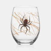 Das Web der Spinne Weinglas Ohne Stiel (Rückseite)