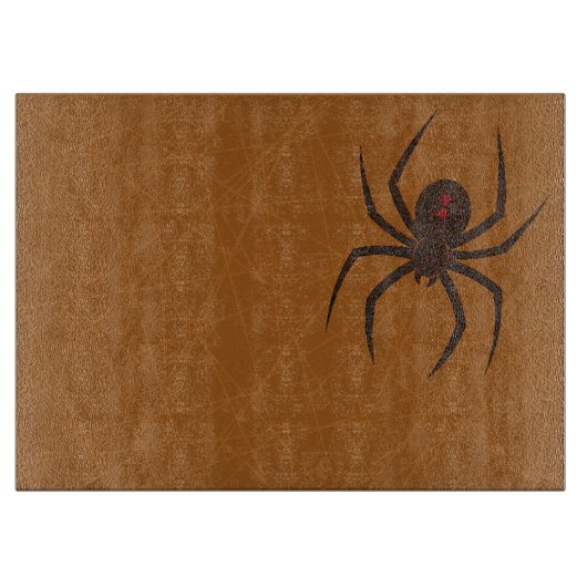 Das Web-Glas-Schneidebrett der Spider Schneidebrett (Vorderseite)