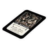 DAS WEDD-Tarot-Skelette Save the Date Magnet (Linke Seite)
