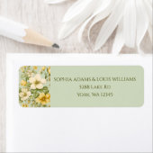 Das weich grüne und beige Blumenzettel (Insitu)