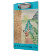 Das Weidehirsche im Wald Klemmbrett (Links)