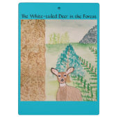 Das Weidehirsche im Wald Klemmbrett (Rückseite)