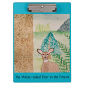 Das Weidehirsche im Wald Klemmbrett (Vorderseite)