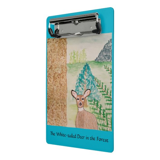 Das Weidehirsche im Wald Mini Klemmbrett (Gewinkelt2)