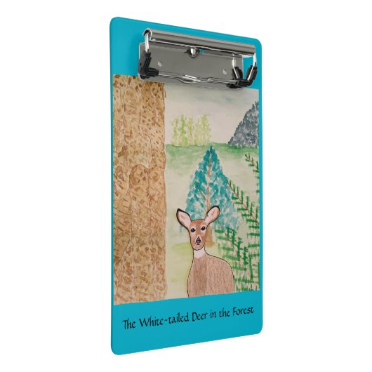 Das Weidehirsche im Wald Mini Klemmbrett (Schrägansicht)
