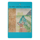 Das Weidehirsche im Wald Mini Klemmbrett (Rückseite)