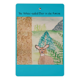 Das Weidehirsche im Wald Mini Klemmbrett