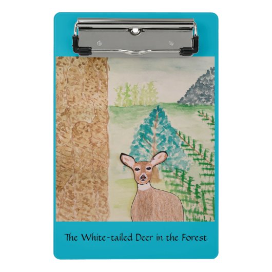Das Weidehirsche im Wald Mini Klemmbrett (Vorderseite)