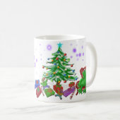 das Weihnachten des Froggys Kaffeetasse (VorderseiteRechts)