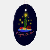 Das Weihnachten des Kayakers Keramik Ornament (Rechts)