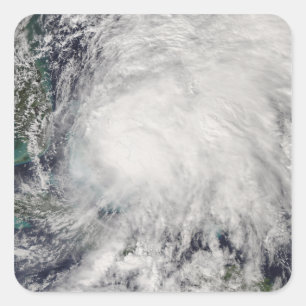 Das Weihnachten des tropischen Sturms über den Bah Quadratischer Aufkleber