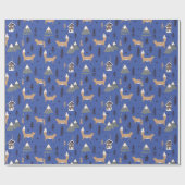 Das weihnachtliche Fox-Musterpapier Geschenkpapier (Flach)