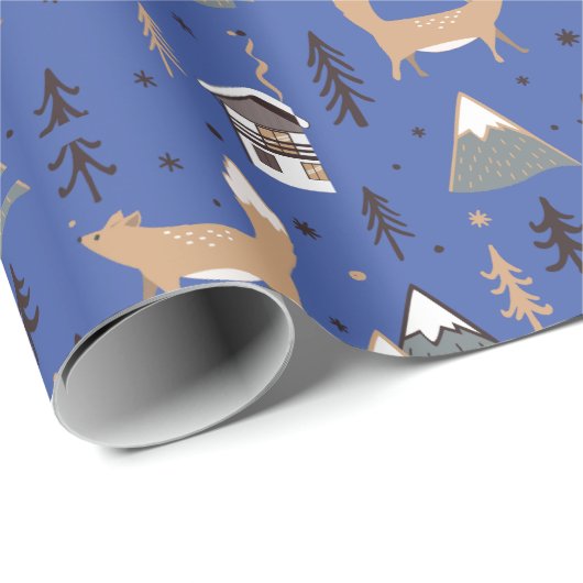 Das weihnachtliche Fox-Musterpapier Geschenkpapier (Rolleneckpunkt)
