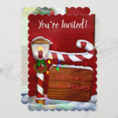 Das weihnachtliche Whimsey-PARTY des Workshops Einladung (Vorne/Hinten)