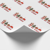 Das Weihnachtsbasketball der Weihnachtszeit Geschenkpapier (Ecke)