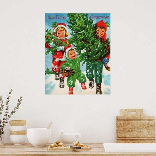 Das Weihnachtsbaum-Poster bekommen Poster (Küche)
