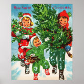 Das Weihnachtsbaum-Poster bekommen Poster (Vorne)