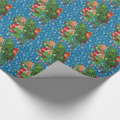 Das Weihnachtsbaumwrapping Paper erhalten Geschenkpapier (Ecke)