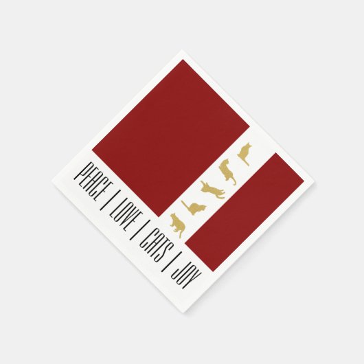 Das Weihnachtsbuch der Red White Gold Cats Serviette (Ecke)