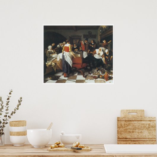 Das Weihnachtsfest, 1664 Jan Steen Poster (Küche)