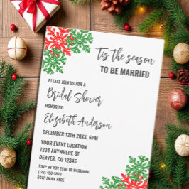 Das Weihnachtsfest-Brautparty der Saison Einladung