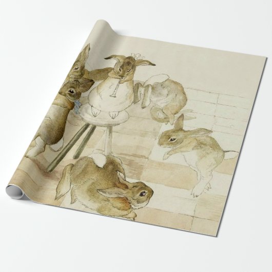 Das Weihnachtsfest der Kaninchen von Beatrix Potte Geschenkpapier (Ungerollt)