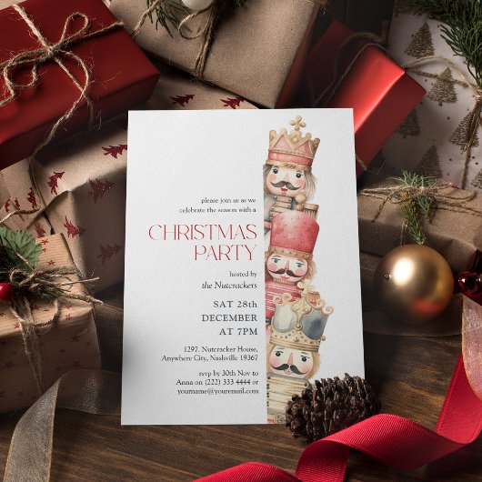 Das Weihnachtsfest des Peeking Nutcrackers - Party Einladung