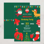 Das Weihnachtsfest Einladung (Vorne/Hinten)