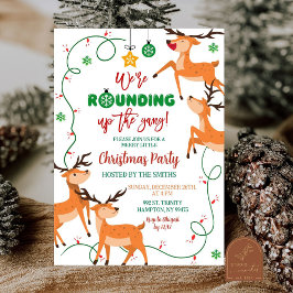 Das Weihnachtsfest im Gang-Rentier-Party Einladung