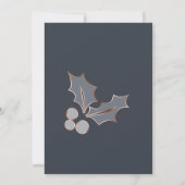 Das Weihnachtsfest in der Saison Blau und Kupfer i Einladung (Rückseite)