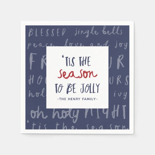 'Das Weihnachtsfest in der Saison ist das Party Serviette (Vorderseite)