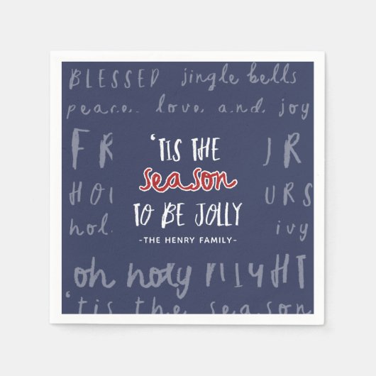 'Das Weihnachtsfest in der Saison ist das Party Serviette (Vorderseite)