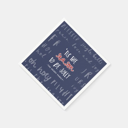 'Das Weihnachtsfest in der Saison ist das Party Serviette (Ecke)