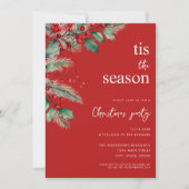 Das Weihnachtsfest in der Saison Modernes Weihnach Einladung (Vorderseite)