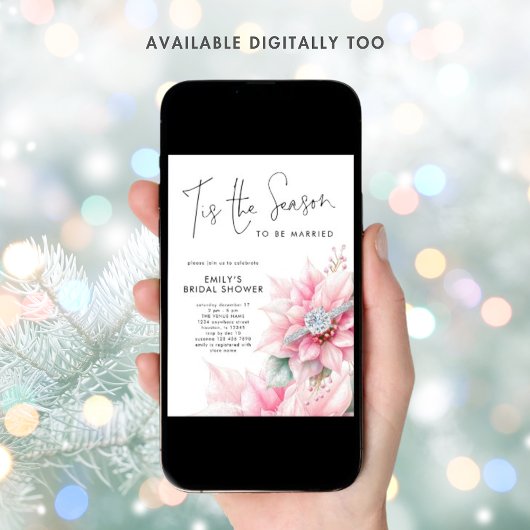 Das Weihnachtsfest in Poinsettia ist das Weihnacht Einladung