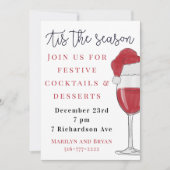 Das Weihnachtsfest ist das Cocktail-Party der Sais Einladung (Vorderseite)