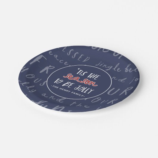 "DAS Weihnachtsfest-Party DER SAISON Pappteller (Schrägansicht)